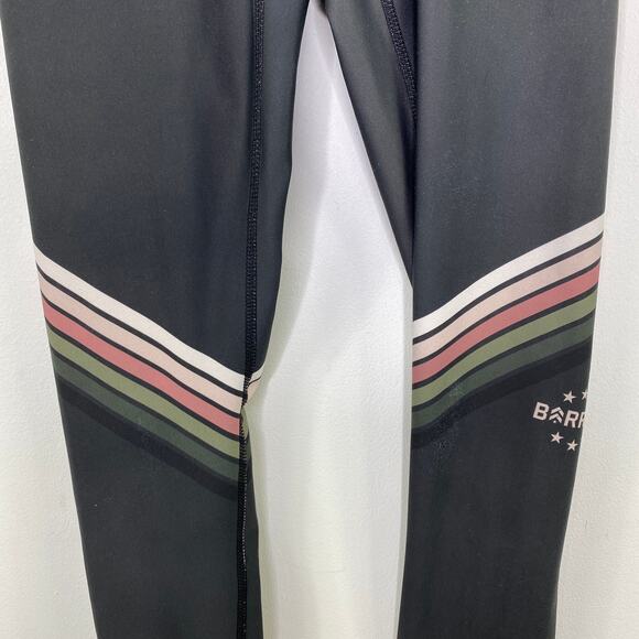 Barry's Black Multi-Color Striped Pull On Leggings Women's Size X-Small XS - Picture 3 of 7